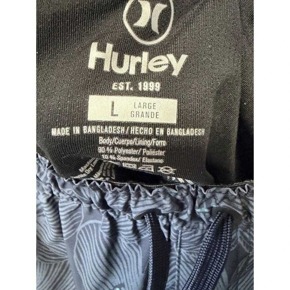 Hurley Board Shorts Mens L‎ Swim Trunks Lined Beach Coastal 4-Way Stretch
